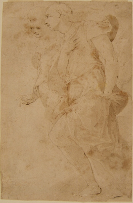 Reni Guido (attributo)-Due angeli in volo volti verso sinistra